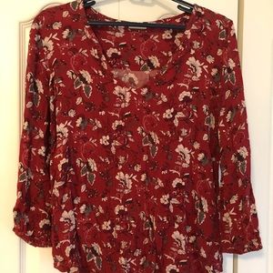 Flower print blouse